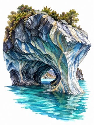 Original Marble Marvel Chile Drawing