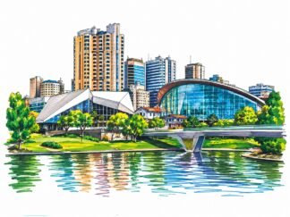 Original Adelaide Australia Drawing