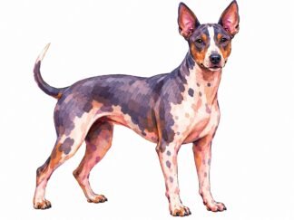Original American Hairless Terrier Dog Drawing