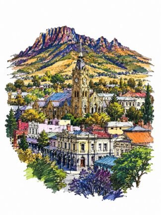 Original Ararat Australia Drawing