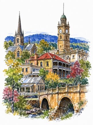 Original Armidale New South Wales Australia Drawing