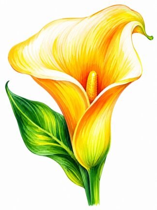 Original Arum Calla Lily Drawing