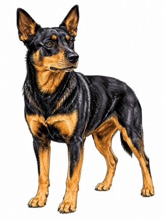 Original Australasian Bosdog Dog Drawing