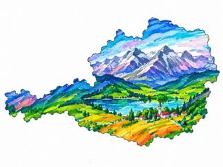 Original Austria Drawing