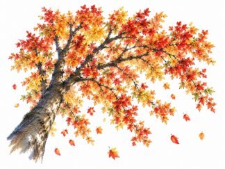 Original Autumn Canopy Drawing