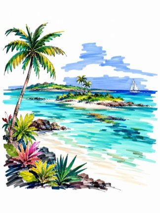 Original Bahamas Drawing