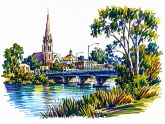 Original Bairnsdale Australia Drawing