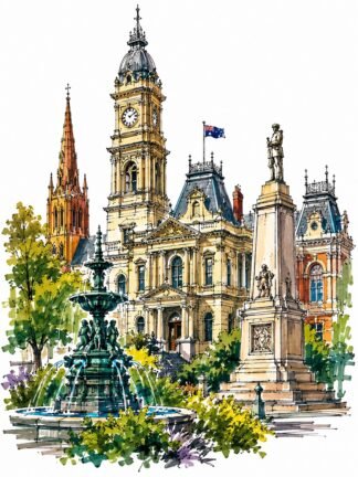 Original Ballarat Australia Drawing