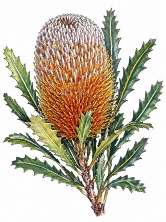 Original Banksia Flower Drawing