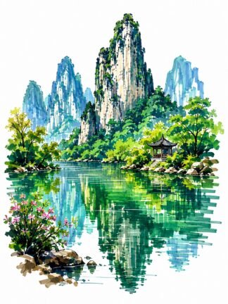 Original Baofeng Lake China Drawing