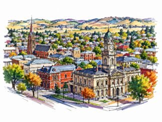 Original Bathurst New South Wales Australia Drawing