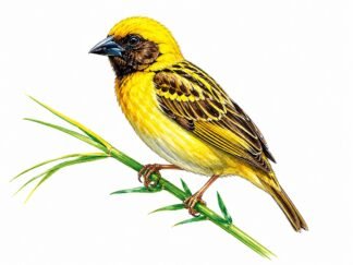 Original Baya Weaver Bird in Bhigwan India Drawing