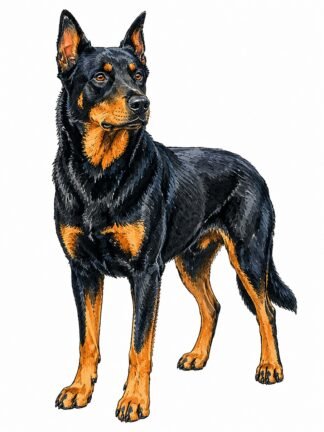 Original Beauceron Dog Drawing