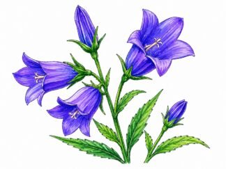 Original Bellflower Drawing