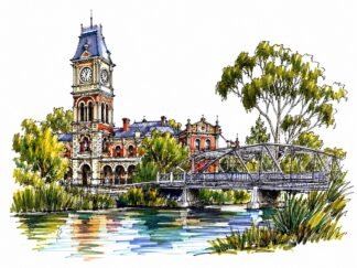Original Benalla Australia Drawing
