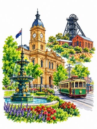 Original Bendigo Australia Drawing