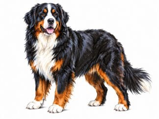 Original Bernese Mountain Dog Drawing
