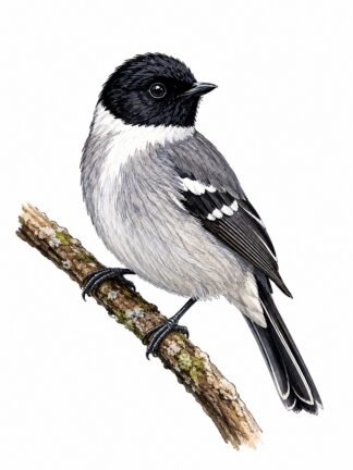 Original Black-headed Hemispingus Bird Drawing