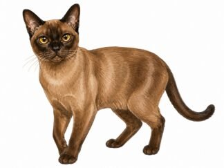 Original Burmese Cat Drawing