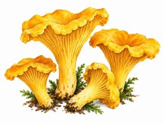 Original Chanterelles Drawing