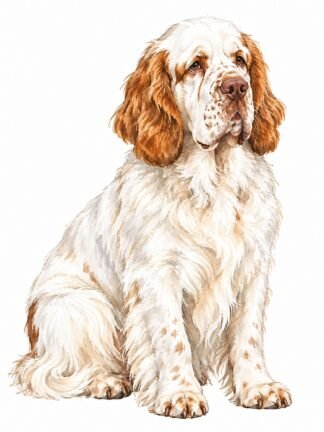Original Clumber Spaniel Dog Drawing