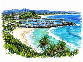 Original Coffs Harbour New South Wales Australia Drawing