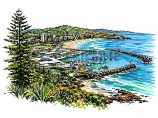 Original Coffs Harbour New South Wales Australia Drawing
