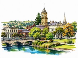 Original Colac Australia Drawing