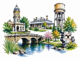 Original Colac Australia Drawing