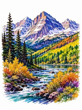 Original Colorado USA Drawing