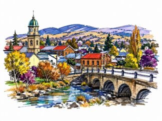 Original Cooma New South Wales Australia Drawing