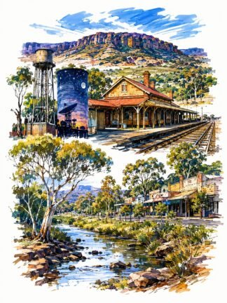 Original Coonabarabran Australia Drawing