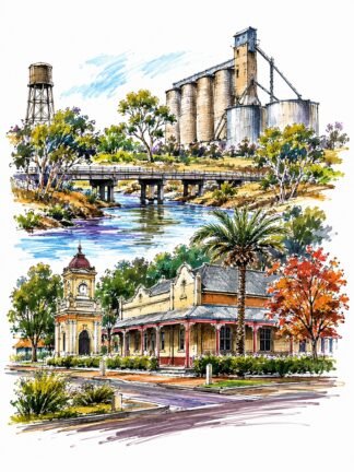 Original Coonamble Australia Drawing