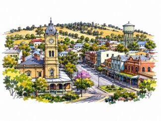 Original Cootamundra Australia Drawing