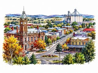 Original Cootamundra Australia Drawing