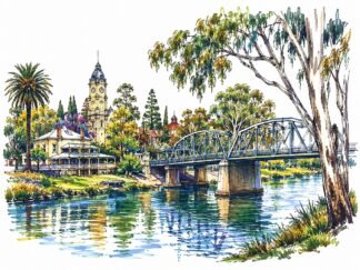 Original Corowa Australia Drawing