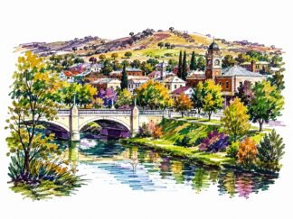 Original Cowra Australia Drawing