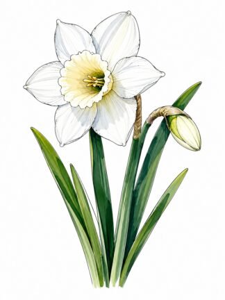 Original Daffodil Drawing