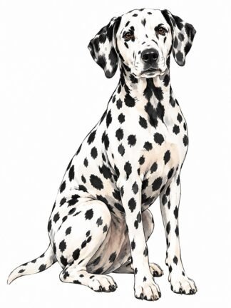 Original Dalmatian Dog Drawing