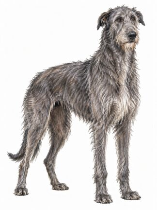 Original Deerhound Dog Drawing