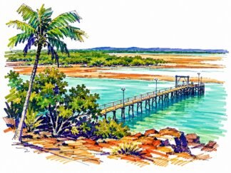 Original Derby Western Australia Drawing