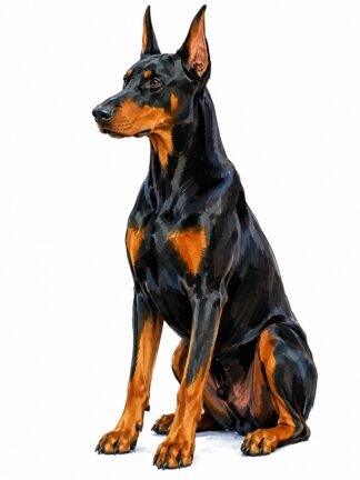 Original Dobermann Dog Drawing