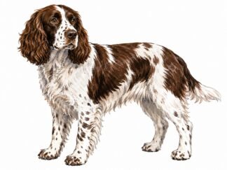 Original English Springer Spaniel Dog Drawing
