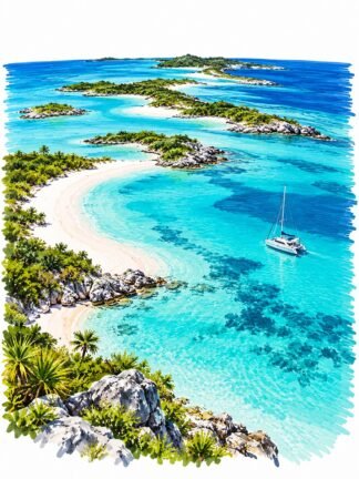 Original Exuma Bahamas Drawing