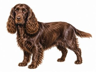 Original Field Spaniel Dog Drawing
