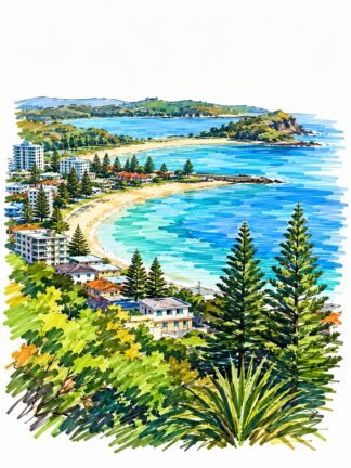 Original Forster Australia Drawing