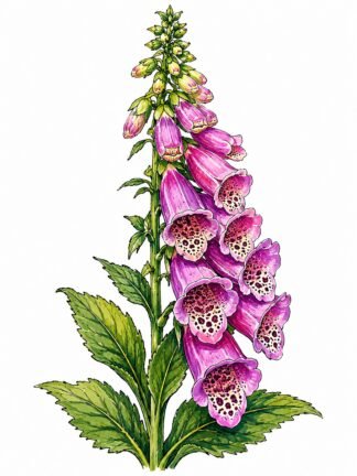 Original Foxglove Drawing