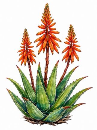 Original Fynbos Aloe Drawing