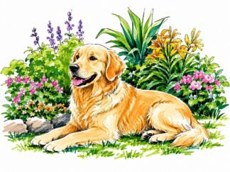 Original Dog Relax Drawing